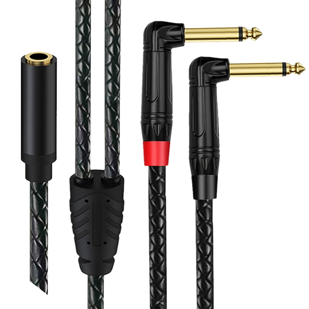 1/4inch/1/8inch Stereo Splitter Y Cable 6.35mm/3.5mm to Double 3.5mm/6 ...