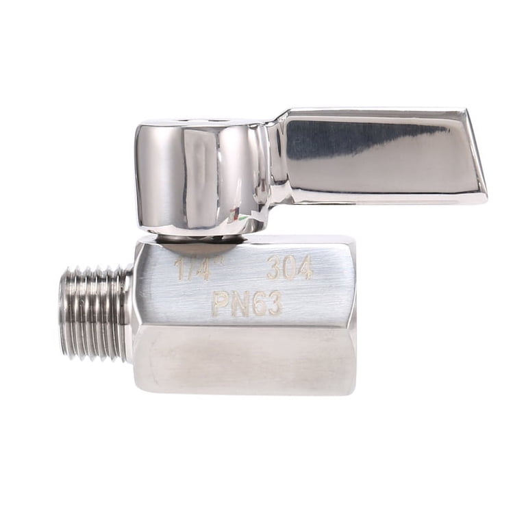 316 Stainless Steel Mini Ball Valve - 3/4" NPT Male To Female, 2-Pack, For Water, Gas, Oil Lines