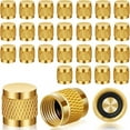 thumbnail image 1 of HOT 1/4inch Flare Cap, Round Brass HVAC Locking Caps, W/Neoprene O-Ring Seal AC Service Valve (25 Pcs) A, 1 of 4