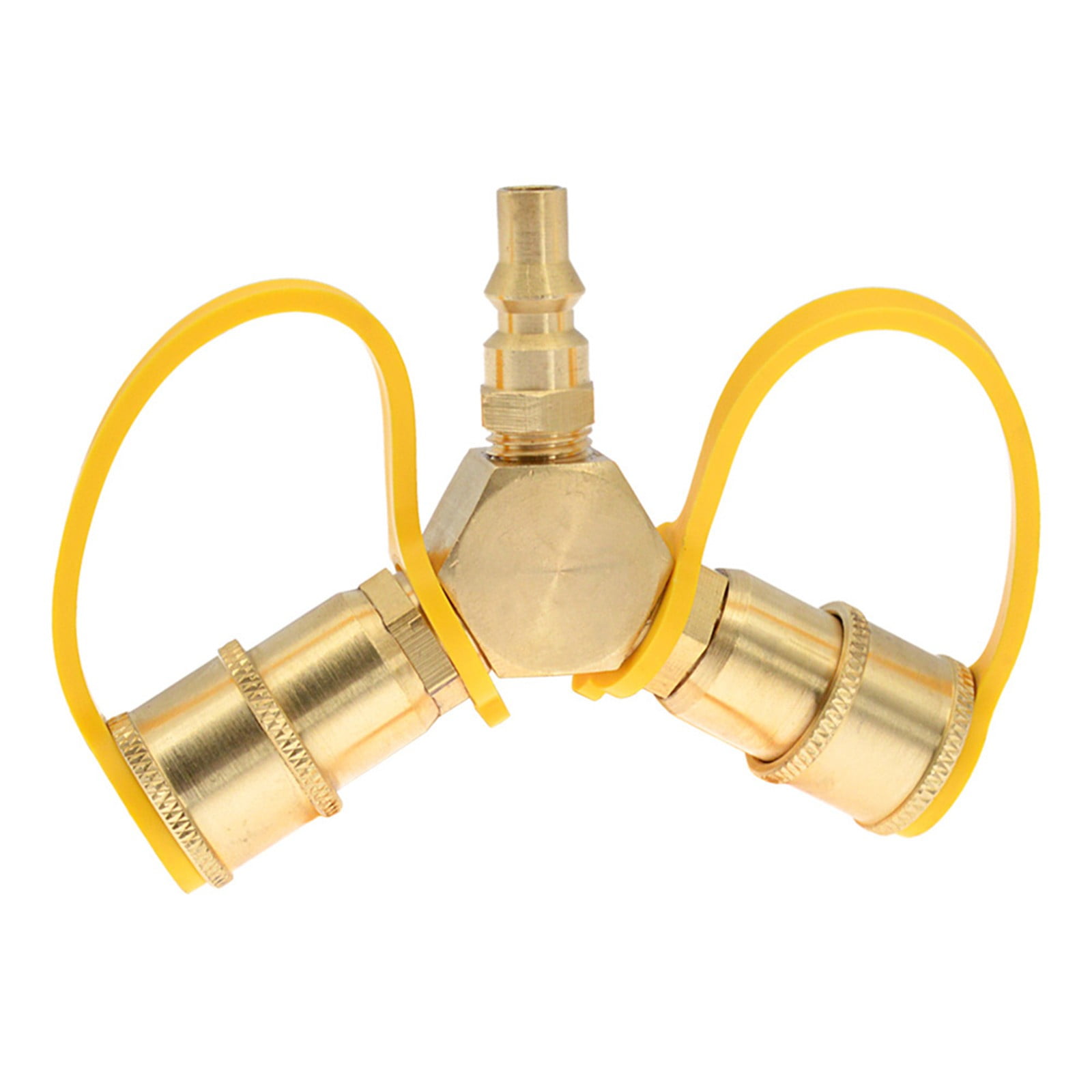 1/4inch RV Propane Hose Quick Connect Y Splitter Adapter for Trailer