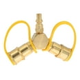 1/4inch RV Propane Hose Quick Connect Y Splitter Adapter for Trailer