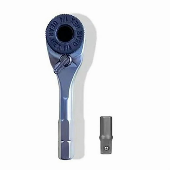 1/4inch Ratchet Wrench 6.35mm Quick Socket Hex Torque Screwdriver, Stainless Steel EDC Hand Tool, Compact 58mm Length,1 x 1/4inch Ratchet Wrench 6.35mm,As Shown