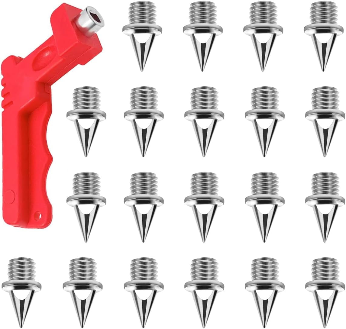 1/4inch Track Spikes with Spike Wrench Kit, Replacement Steel Cross