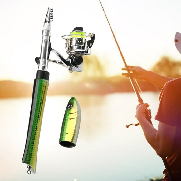 1.4m Mini Ice Fishing Rod Fish Shaped Rod Carbon Telescopic Spinning Rod Casting Carp Fishing Pole Sea Ice Fishing Pole