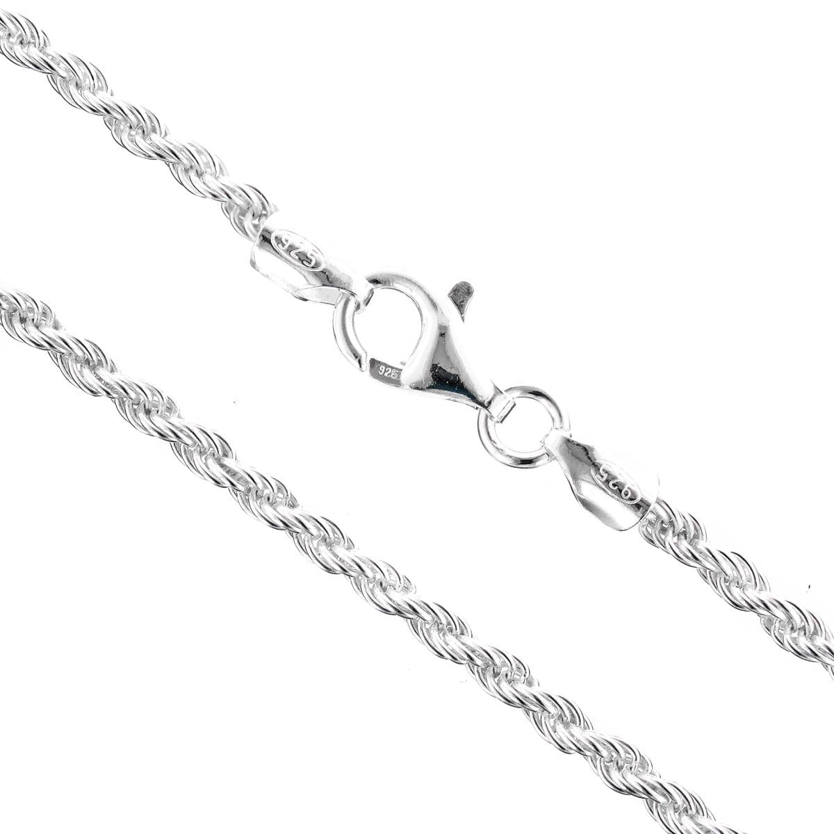 925 Sterling Silver Necklace with Italian Rope Kuwait Ubuy