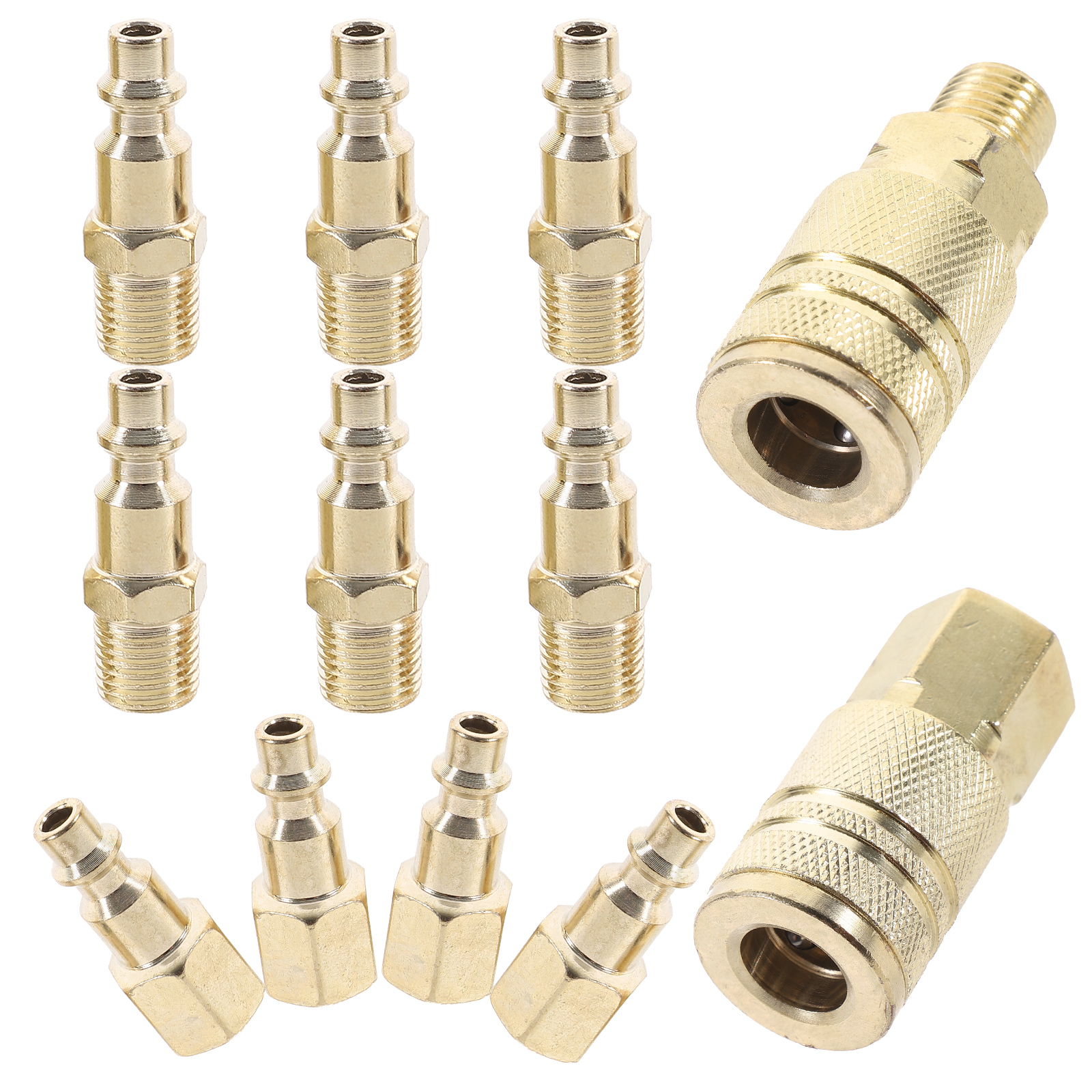 1/4npt American Connector Set of 12 Crimp for Pipe Straight Coupling