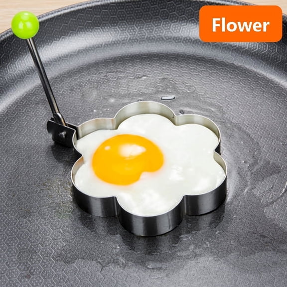 1/4pcs, Egg Mold, Egg Ring Molds, Fried Egg Mold, DIY Fried Egg Mold, Creative Egg Mold, Kawaii Egg Mold, Egg Ring Molds For Cooking, Stainless Steel Ring Mold, Breads Mold, Kitchen Accessories