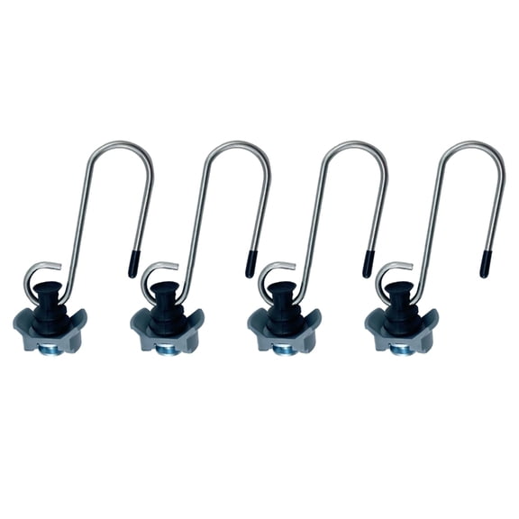 1/4pcs L Track Tie Down Anchors Cargo Hauling Accessory for Transportation Metal Hooks for Airline Rails Tracks Fitting