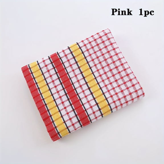 1/4pcs Large Kitchen Dish Towel, Absorbent Super Soft Cotton Dish Cloth, Bright Color Tea/Bar Towel For Washing Drying Dish And Home