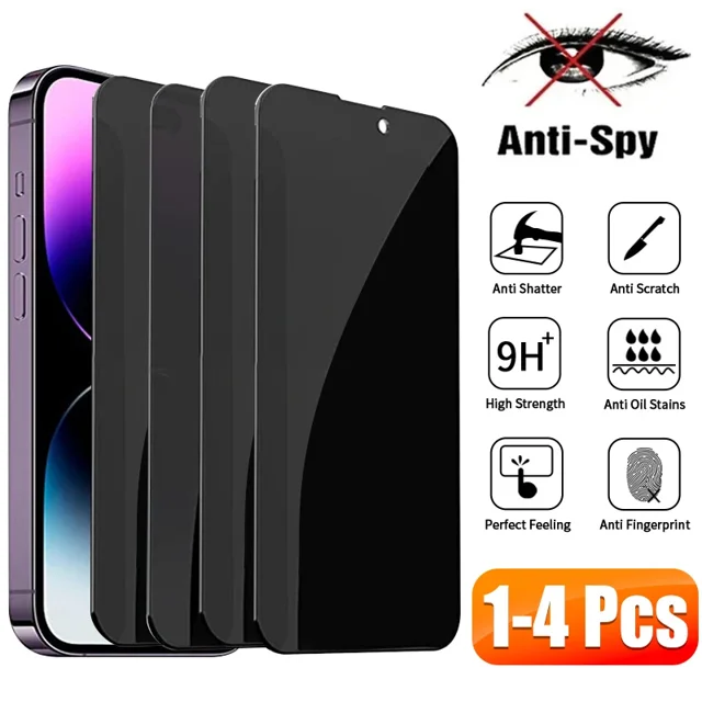 14pcs Privacy Screen Protectors IPhone 15 13 11 12 14 Pro Mini 7 8