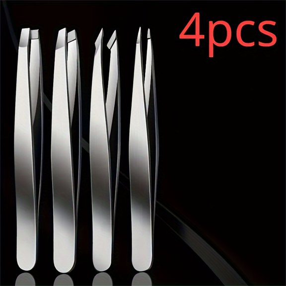 1/4pcs Set Professional Eyebrow Hair Removal Splinter Tweezers Set Perfect For Very Effortless and Relaxed to Remove