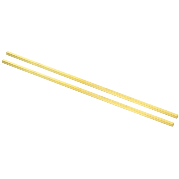 1/4x1/4x16" C36000 Brass Square Bar, 2 Pcs Solid Square Mill Stock, Brass