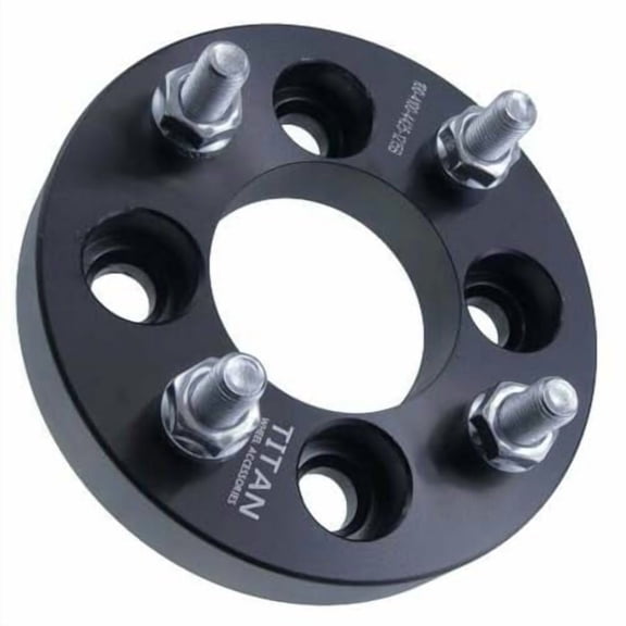1" 4x100 to 4x4.25 Wheel Adapters - Change Bolt Pattern, Convert 4x100 to 4x108-1 Inch (25mm), 12x1.5 Studs - Single Spacer - Black