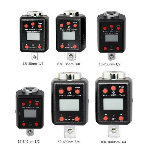 1.5-1000nm Digital High Torque Wrench Adapter 3/4 1/4 3/8 1/2 Drive Microtorque Hand Tools Wrench ,Versatile Torque Units