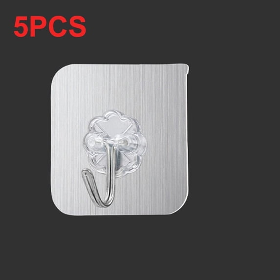 1/5/10Pcs Strong Home Kitchen Non Trace Hooks Wall Hanger Sucker Sticky 5PCS