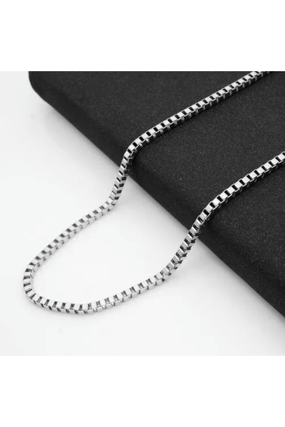 1.5/2/2.5/3mm Wholesale REAL Stainless Steel Box Chain Necklace 16-36''