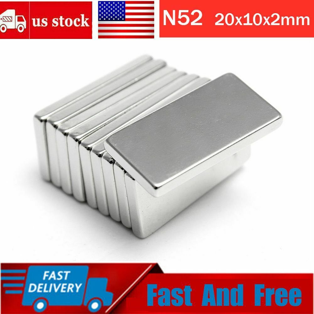 1/5/20/50X N52 Rare Earth Neodymium Block 20x10x2mm Super Strong
