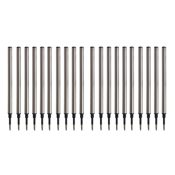 1/5/20Pcs Universal Pen Refills 0.5mm Rollerball Pen Refills Ballpoint Refills, Smooth to Write Stainless Steel Refills