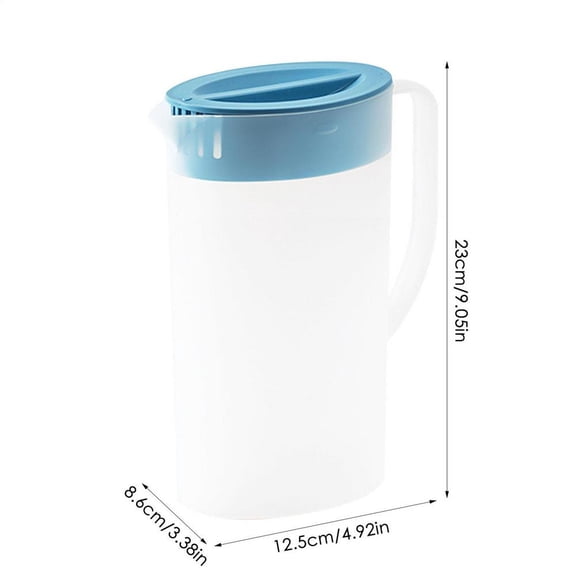 1.5/2L Leak-Proof Cold Drink Pitcher with Lid, V-Spout for Easy Pouring at Home, Picnics, and Parties