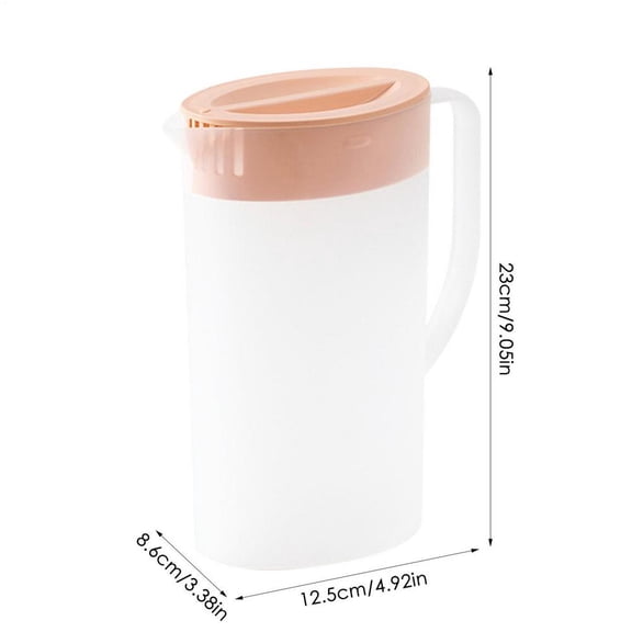 1.5/2L Leak-Proof Cold Drink Pitcher with Lid, V-Spout for Easy Pouring at Home, Picnics, and Parties