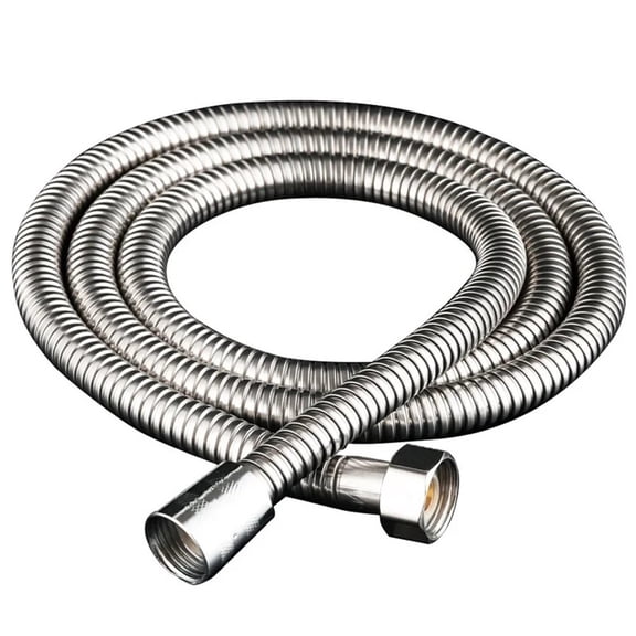 1.5/2M Black/silver 304 Flexible Shower Hose Long Bathroom Shower Pipe Extension Water Pipe Pull Pipe Bathroom Accessories