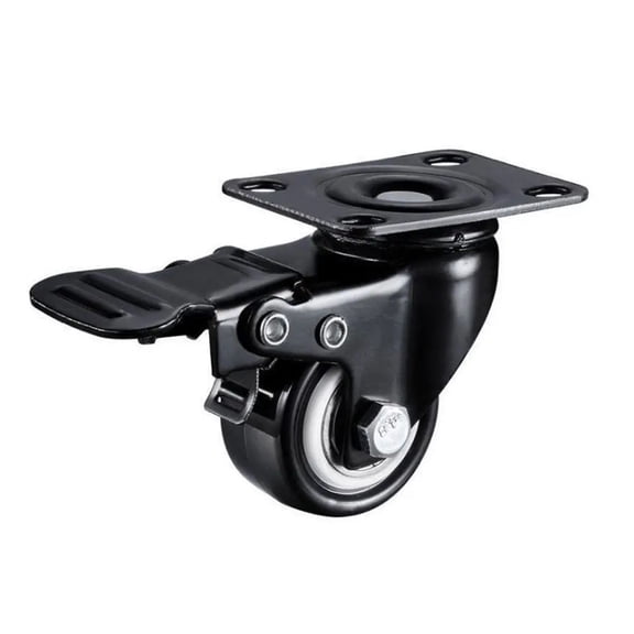 1.5/2inch Furniture Caster Soft Rubber Universal Wheel Swivel Caster Roller Wheel For Platform Trolley Household Accessory ,Easy to Install