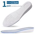1.53.5cm Invisiable Height Increase Insoles for Women Men Yellow Shoes
