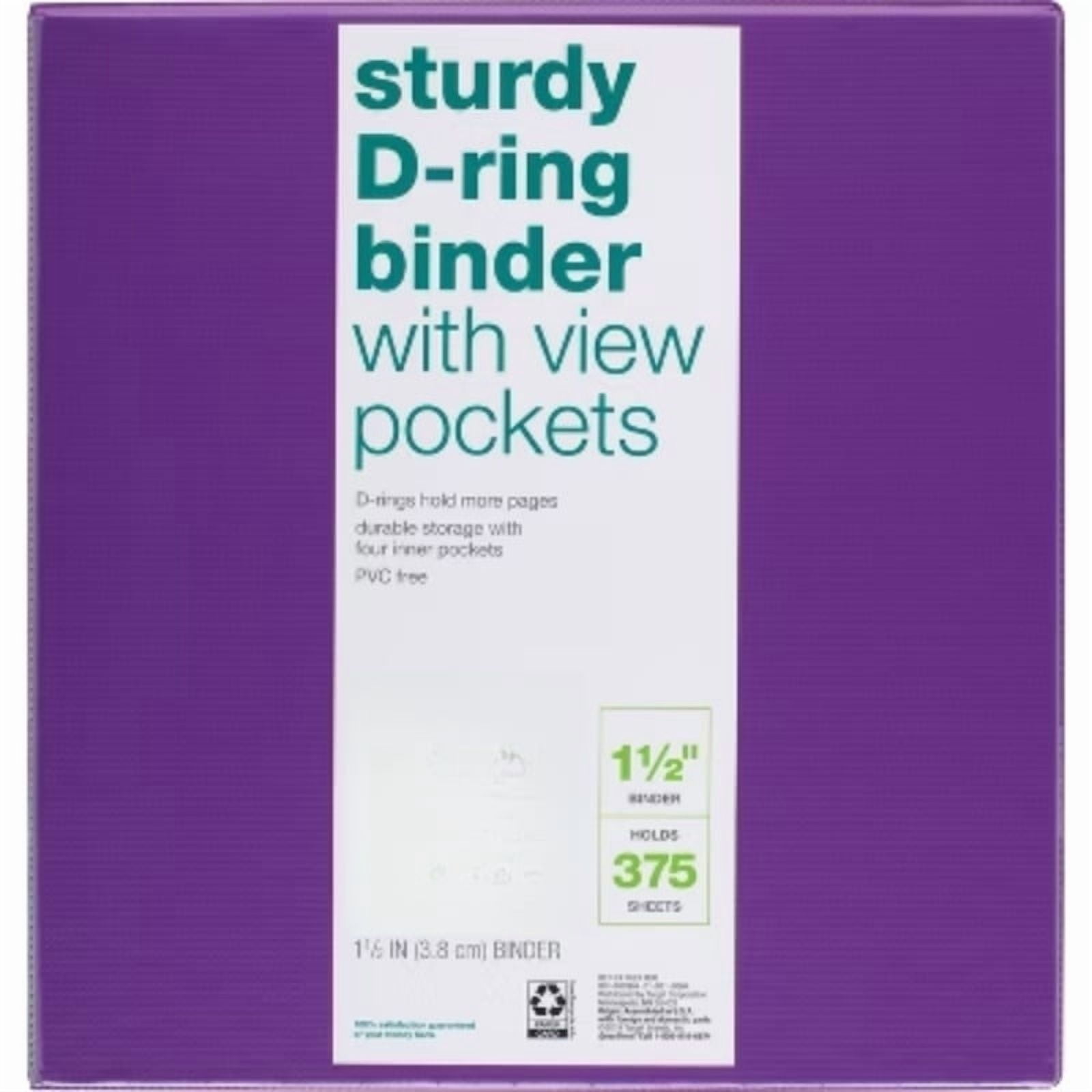 1.5" 3 Ring Binder Clear View - Walmart.com