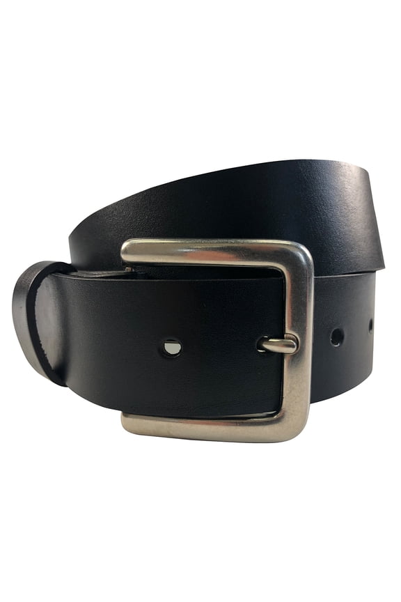 1.5"(38mm) Black Bridle Leather Belt Handmade in Canada by Zelikovitz Size: 46 for 44" Waist