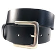 thumbnail image 1 of 1.5"(38mm) Men's Black Full Grain Leather Belt Handmade in Canada by Zelikovitz Size: 26 for 24" Waist, 1 of 1