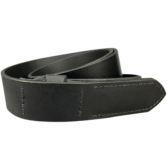 1.5"(38mm) Men's Black Solid Buffalo Leather Mechanic's Belt Handmade in Canada by Zelikovitz Size: 26 for 24" Waist