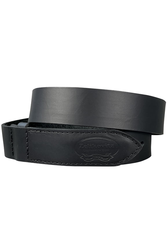 1.5"(38mm) Men's Black Solid Torino Leather Mechanic's Belt Handmade in Canada by Zelikovitz Size: 36 for 34" Waist