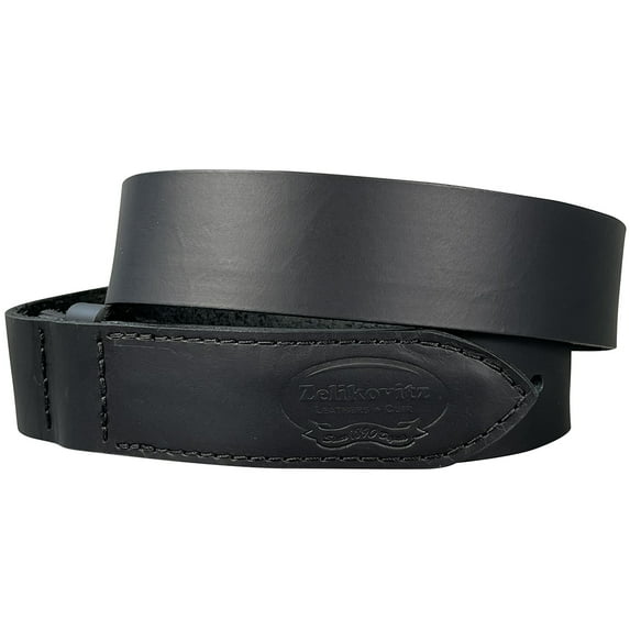 1.5"(38mm) Men's Black Solid Torino Leather Mechanic's Belt Handmade in Canada by Zelikovitz Size: 36 for 34" Waist