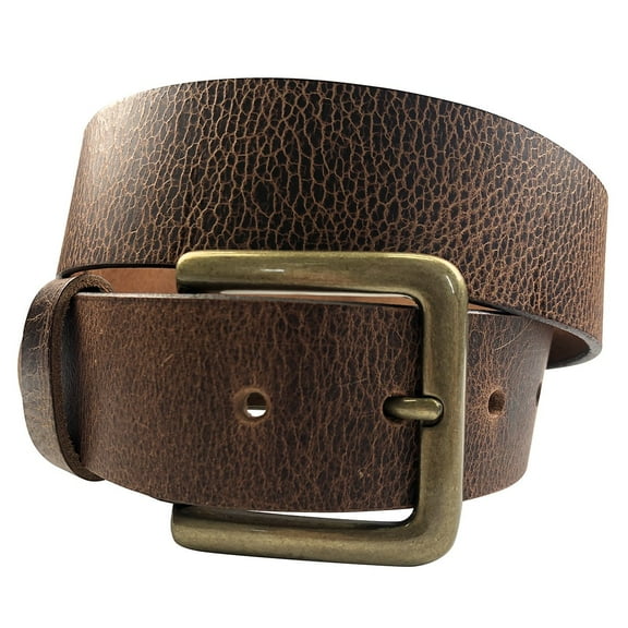 1.5"(38mm) Men's Distressed Full Grain Leather Belt Handmade in Canada by Zelikovitz Size 26-46 Size: 26 for 24" Waist