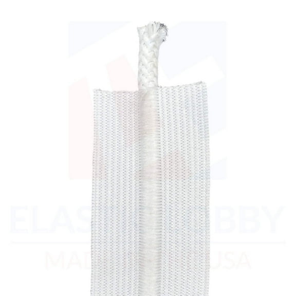 1.5" (38mm) White Drawcord Elastic - US Made - 5 yards