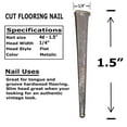 thumbnail image 1 of 1.5" - 4d Cut Flooring Nails - Antique Historic Reproduction Nails - lbs 2, 1 of 6