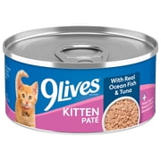 9Lives Kitten Pat  Cat Food with Real Ocean Fish and Tuna, 5.5 oz