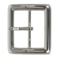 thumbnail image 1 of 1 5/8" (42 mm) Nickel Free Single Prong Center Bar Square Belt Buckle, 1 of 1