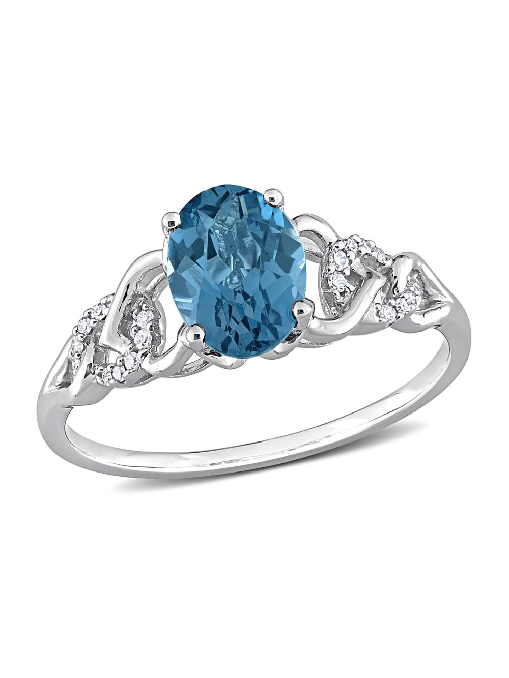 5 carat blue topaz cheap ring