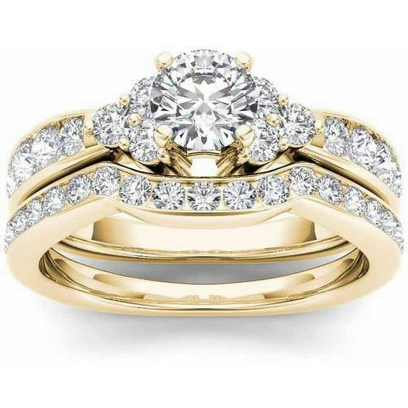 1-5/8 Carat T.W. Diamond 14kt Yellow Gold Engagement Ring Set
