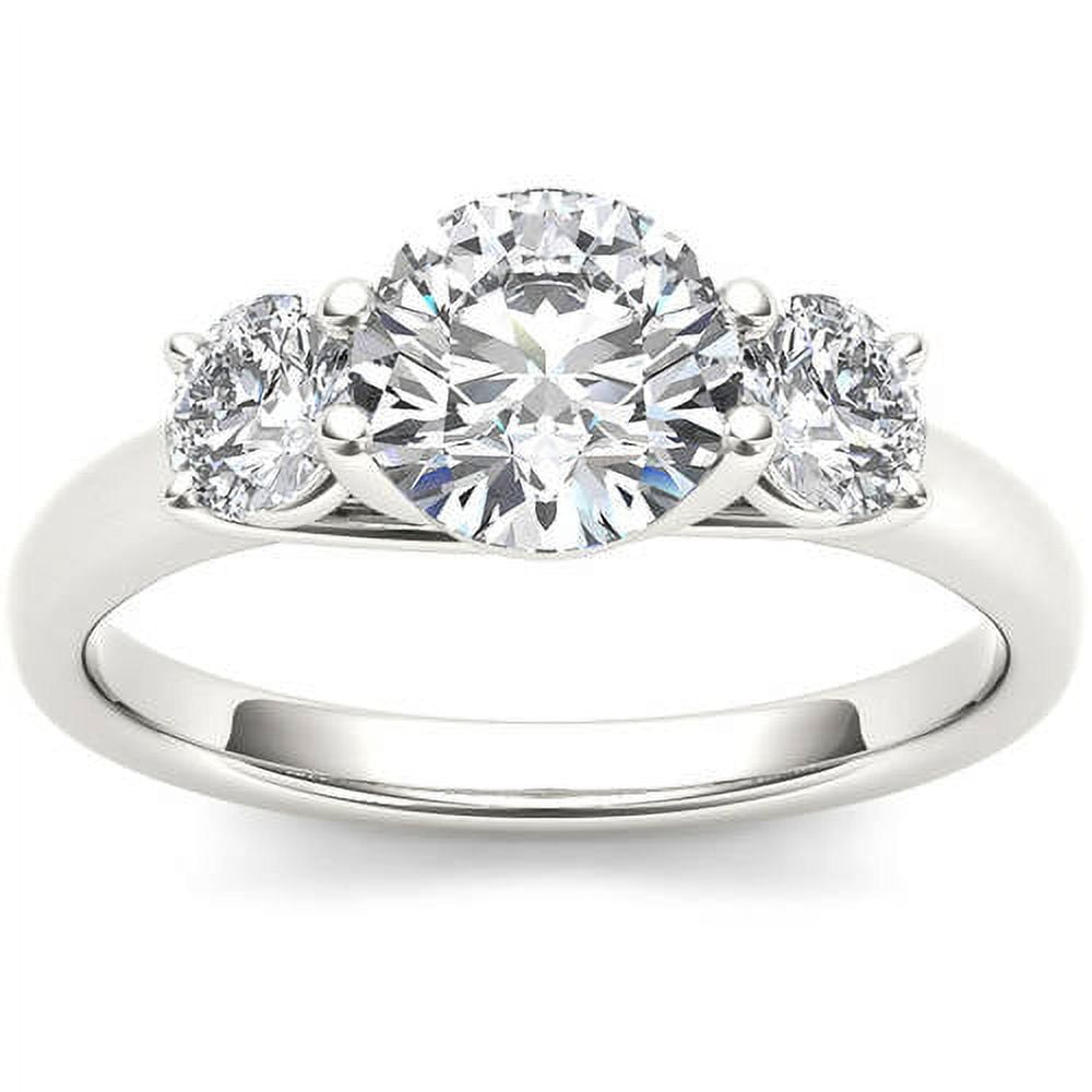 1-5/8 Carat T.W. Diamond Three-Stone 14kt White Gold Engagement Ring
