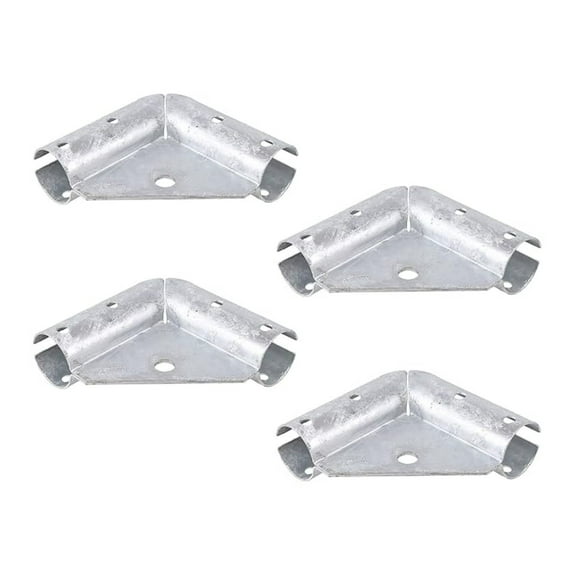 1 5/8" Chain Link Fence Gate Corner - Pressed Steel Elbows (4 Pack) | Galvanized Gate Corners for Chain Link Fencing | 90 Degree Angle Connectors