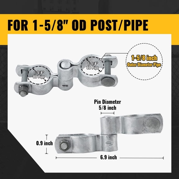 1-5/8" Chain Link Gate Hinge Kit