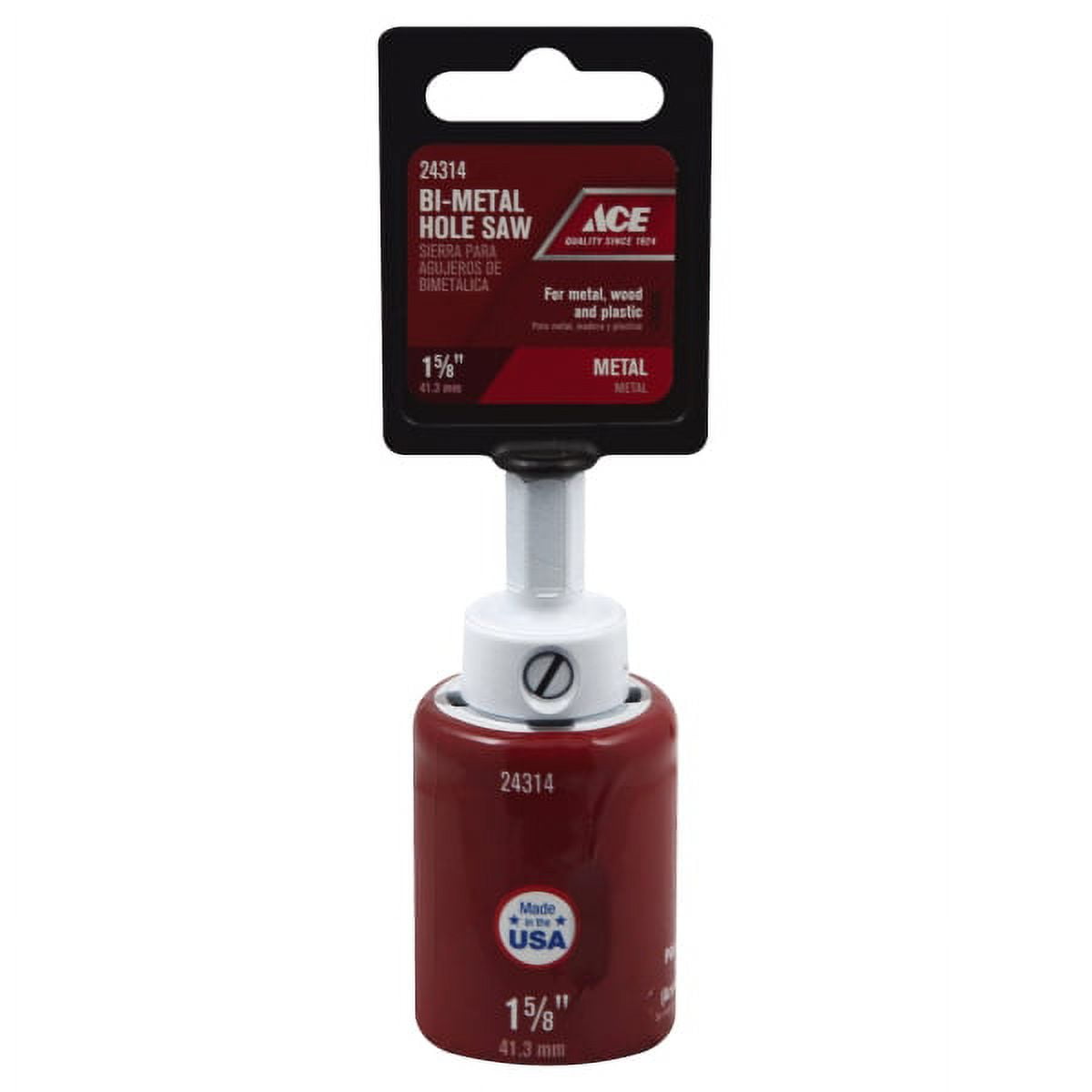 15/8" Hole Saw W/Arbor Ace Hole Saws 24314A 082901243144