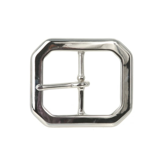1 5/8 Inch Single Prong Octagon Rectangular Center Bar Belt Buckle
