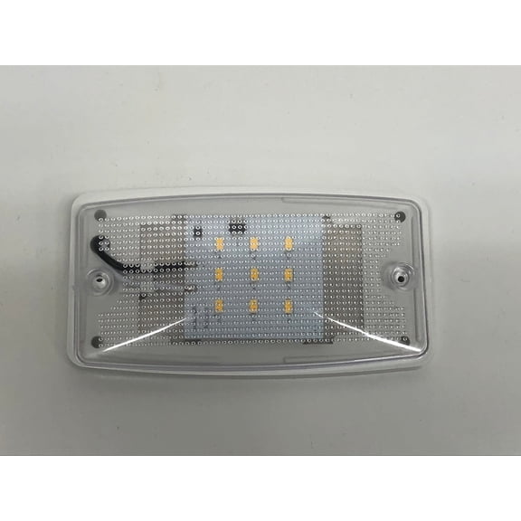 (1) 5.8"L x 3.1"W White 9 LED Interior Dome Light Camper RV Trailer Truck Bus