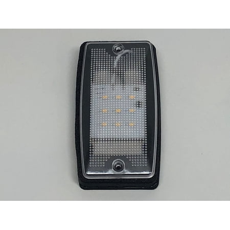 (1) 5.8"L x 3.1"W White 9 LED Wet / Dry Light Camper Trailer Utility Porch Light