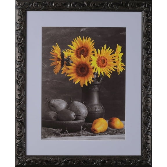 1-5/8" Polystyrene Ancient Ornate Picture Frame - by WholesaleArtsFrames-com 10x20 4317 Series - Black Ornate - Made In USA