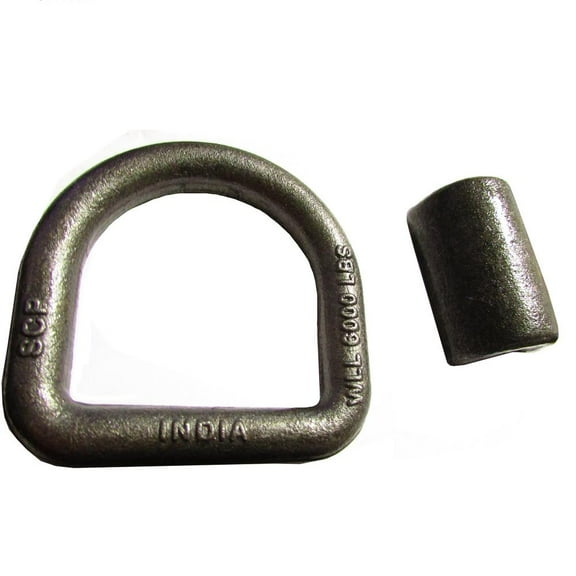 (1) 5/8" Weld-On D Ring Used For Flatbed Truck Trailer Tie Down Chain Rope Straps w/ 18,000 lb Breaking Strength