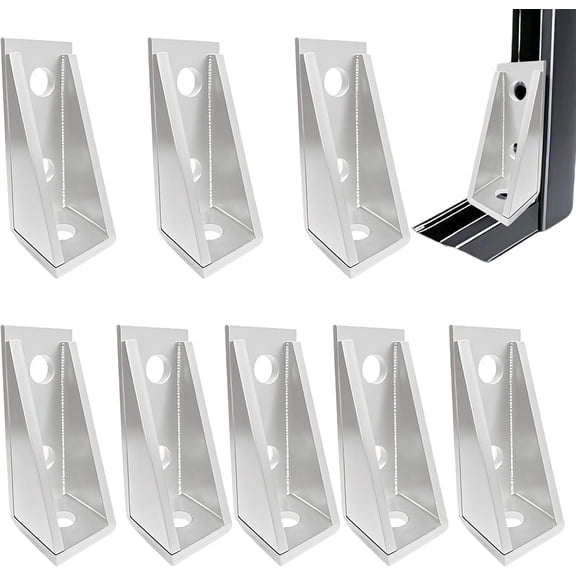 1-5/8-inch channel 90-degree reinforced joint, 3-hole heavy-duty steel right angle connecting bracket, suitable for 1/2-inch bolts, thickness 5.7 mm (8-pack)